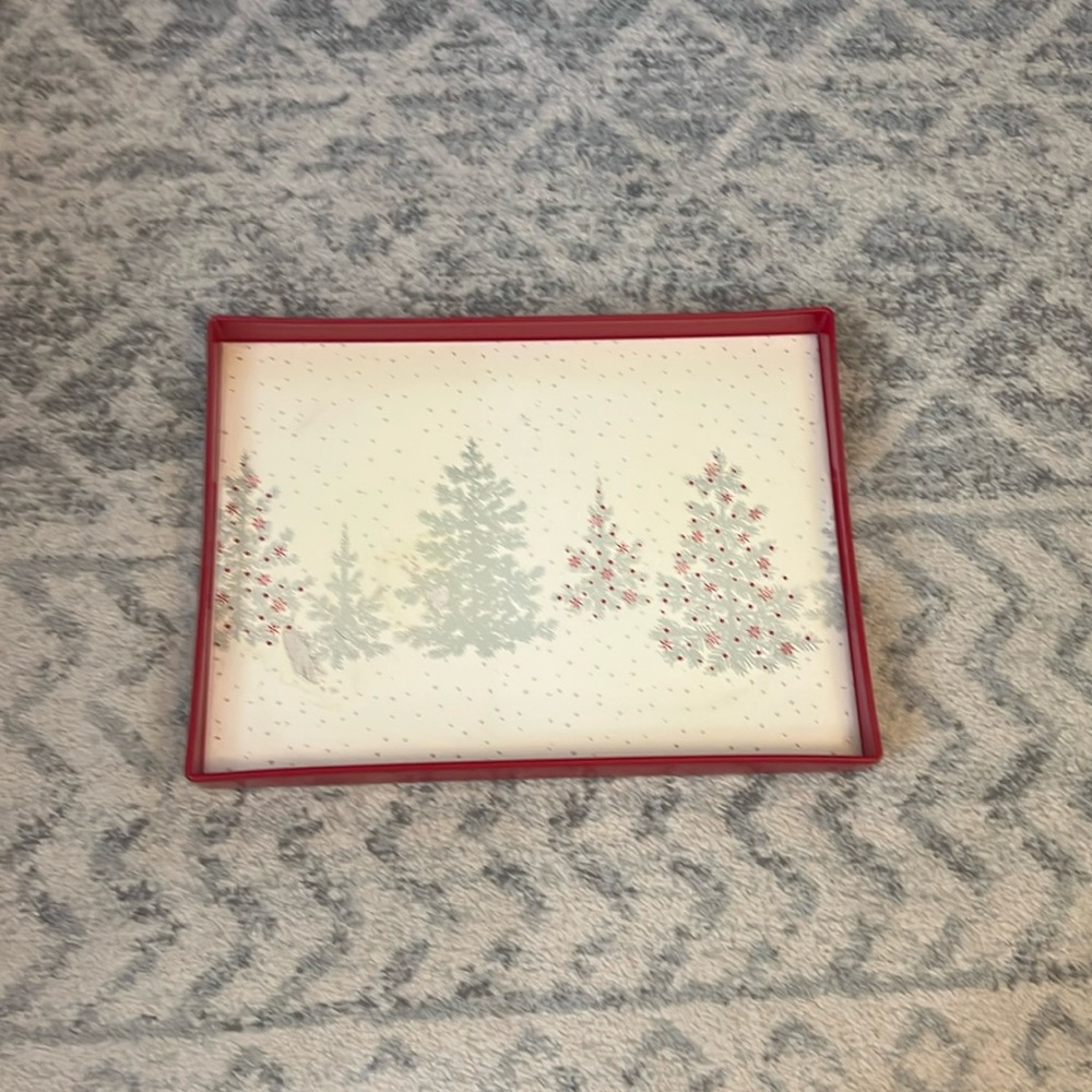 Martha Stewart Decorative Red Tray